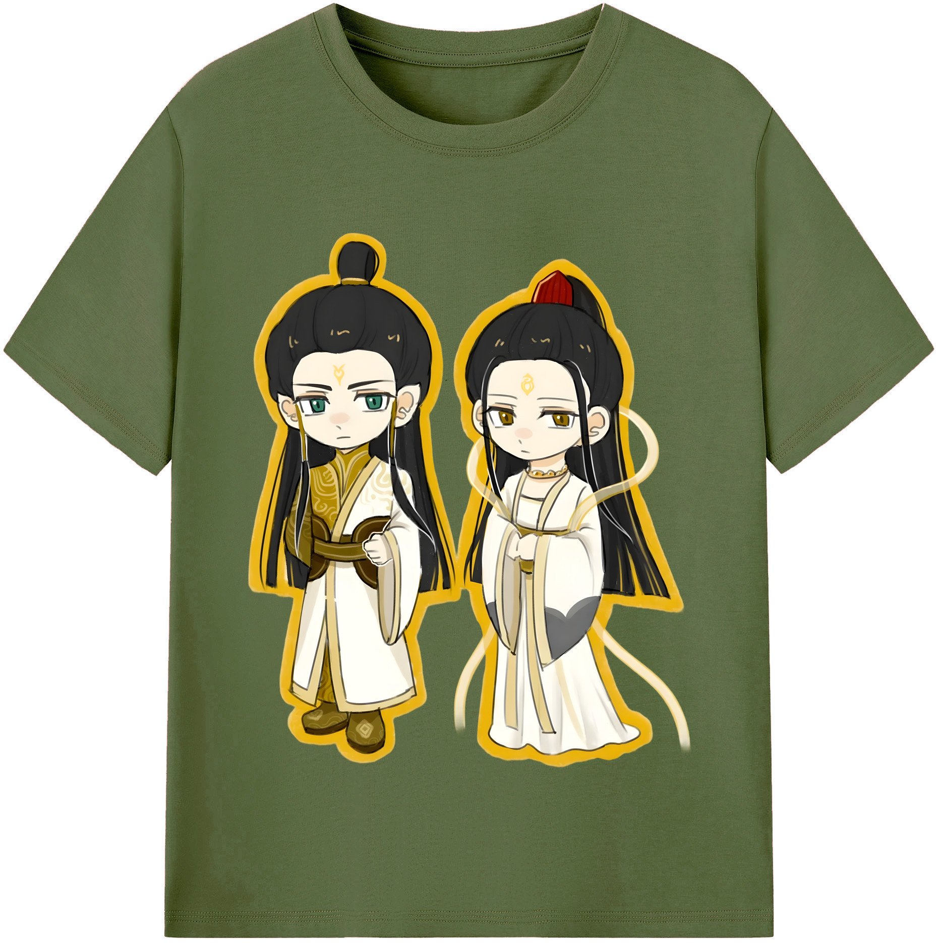 （画像用） Ne Zha 2 ナタ 魔童の大暴れ 綿100％半袖Tシャツ（フロントプリント）